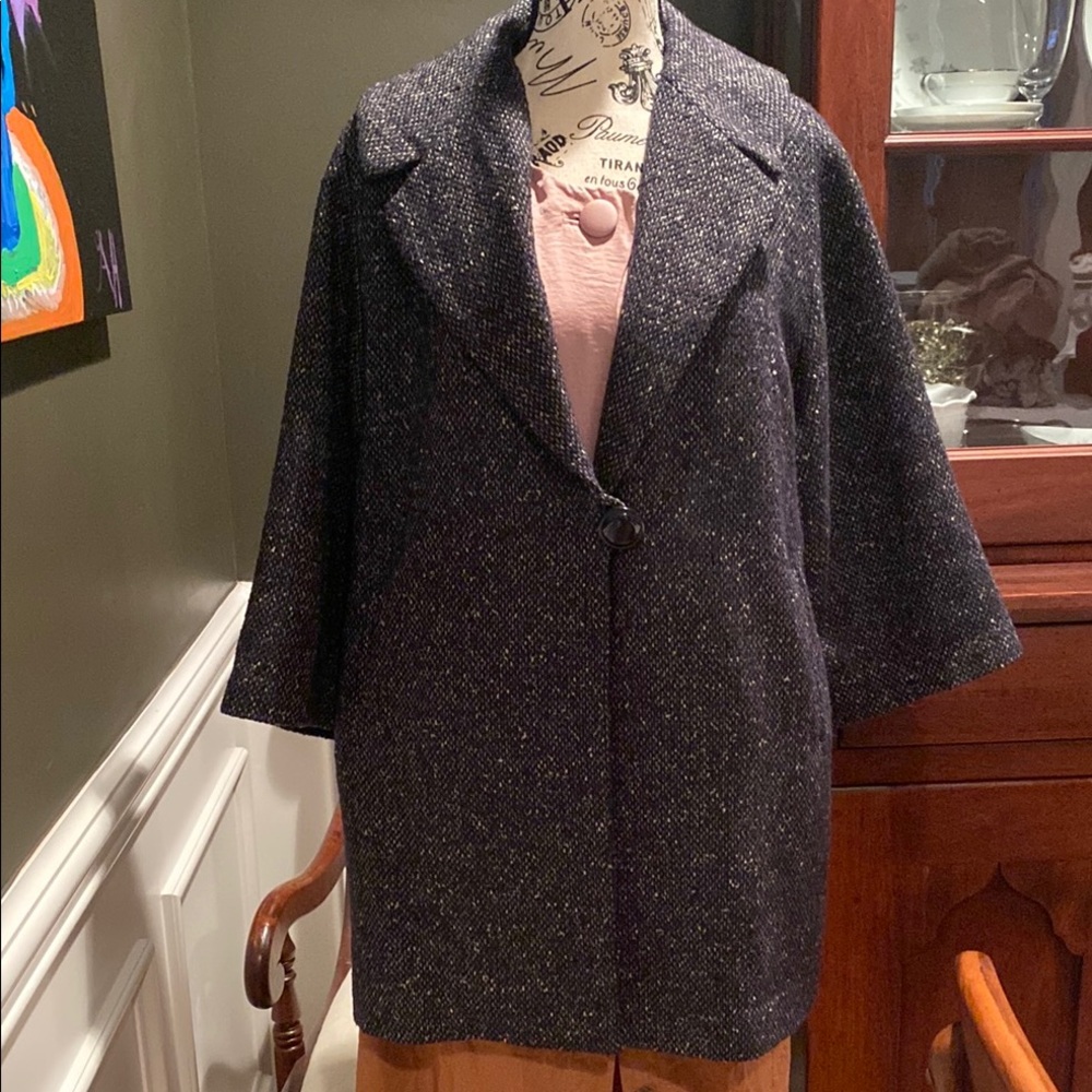 CAbi Black Blazer Textured Oversized